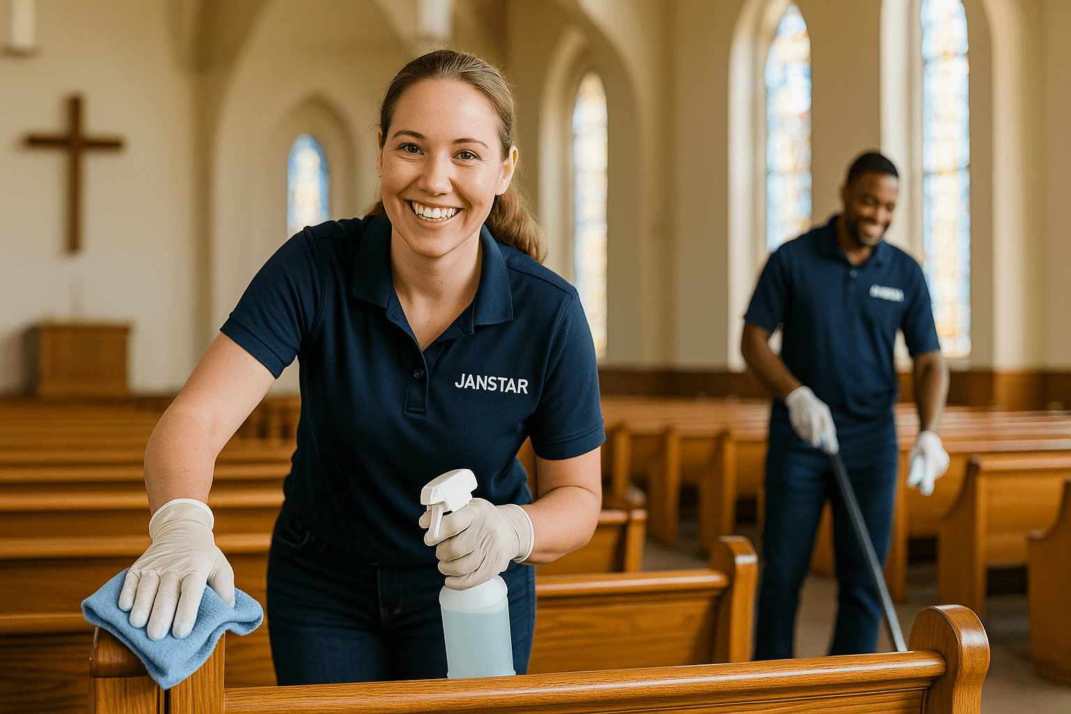 Janstar Janitorial team member