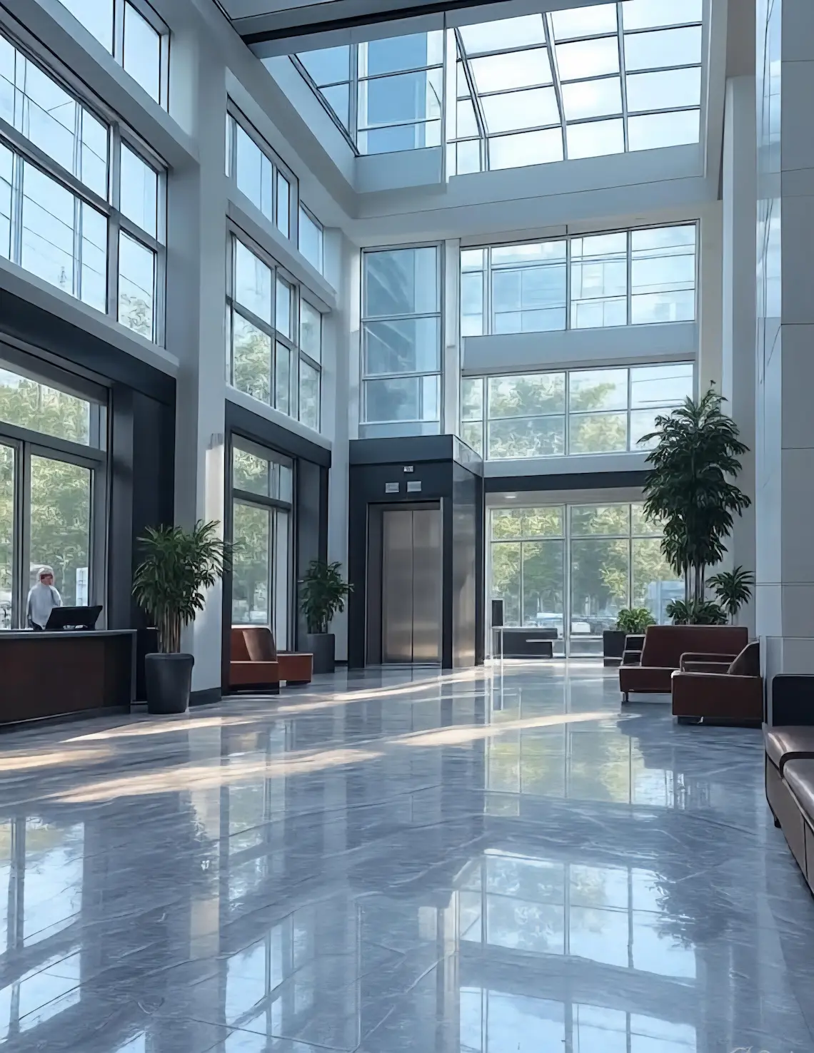 an office lobby